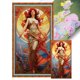 thumbnail image 1 of Hilo Algodón Bordado Punto Cruz Impreso Diosa Azafrán 11CT 50x90cm, 1 of 9