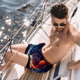 thumbnail image 2 of luoweisi Men's Beach Shorts Quick Dry Swim Trunks with Mesh Lining Galaxy L, 2 of 5