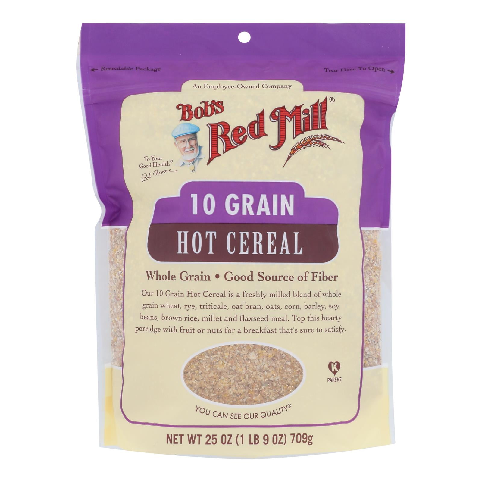 Bob's Red Mill, Hot Cereals, Kosher, 10 Grain, 25 Oz, 4 Ct
