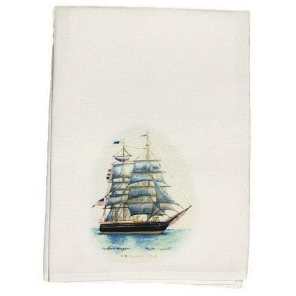 Betsy Drake Whaling Ship Guest Towel Set of 2