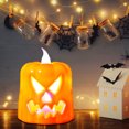 thumbnail image 2 of Halloween Pumpkin Candle Light,Halloween Orange Flameless Candle Lights,LED Lamps Festival Decor Light for Halloween Party,Halloween flameless candles light for Party Table Home Spooky Decor, 2 of 5