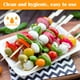 thumbnail image 4 of Brochetas de bambú, bambú natural para cócteles, palitos para aperitivos con diseño de paleta, brochetas de madera planas, no tóxicas y ecológicas, resistentes y duraderas para una amplia variedad de, 4 of 7
