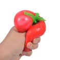 thumbnail image 3 of Strawberry Squishy Toy with Leaf Design, 3 Inch Red, for Kids, Squeeze Toy, 3 of 8