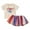 Khaki, variant on Qmyliery Toddler Baby Girl 4th of July Outfit Letter Star Embroidered Short Sleeve Tops Red White Blue Tulle Skirt 2 Pcs Summer Set 6 12 18 24 Months 3 4 Years