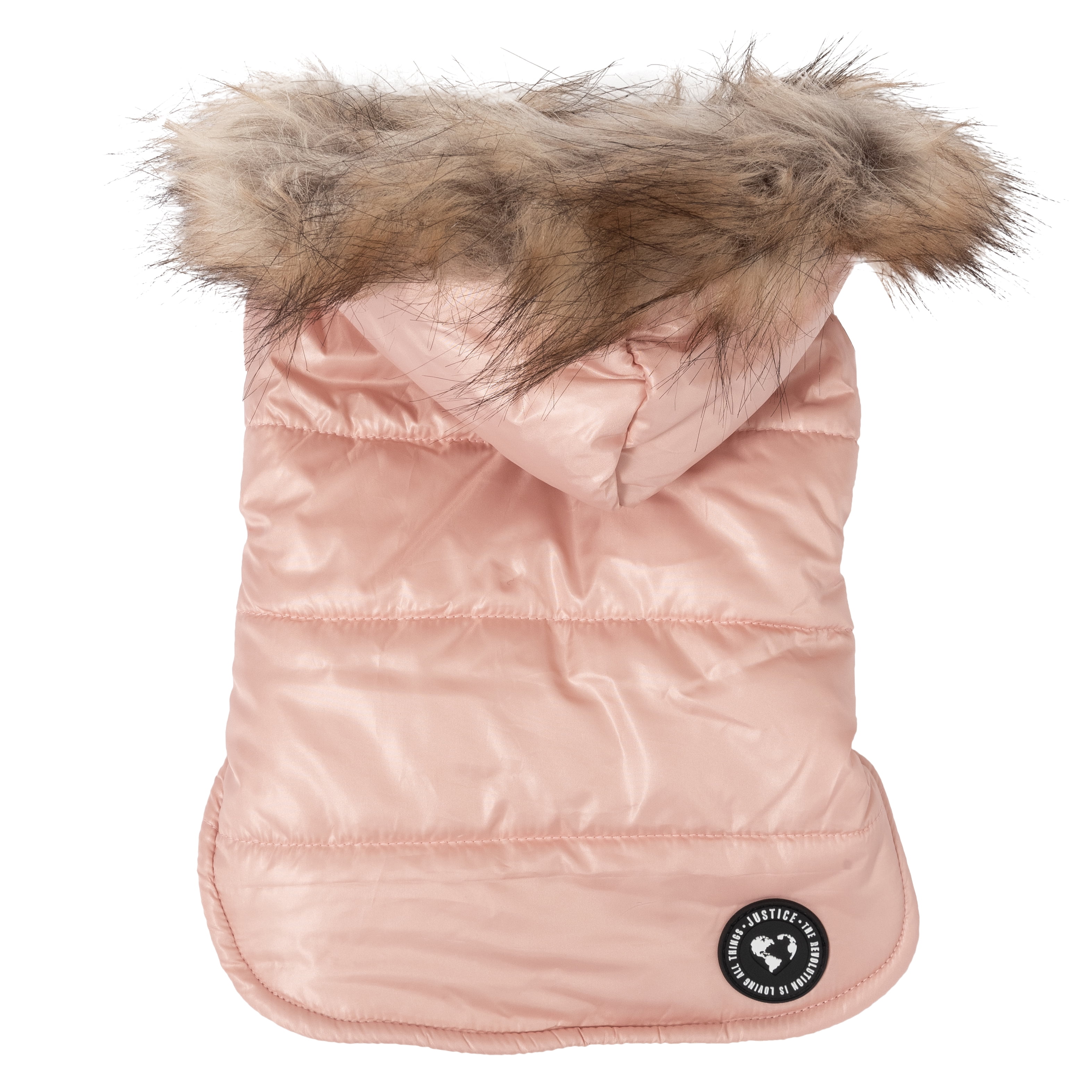 Justice Pet Reversible Puffer Jacket, Champagne, XL