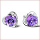 thumbnail image 2 of Pendientes elegantes de moda para niña, bonitos pendientes de plata con forma de corazón, joyería de moda, 2 of 6