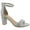 Silver, variant on Womens Hannah-1 Chunky High Heel Metallic Glitter Ankle Strap Sandals SILVER 8