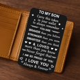 thumbnail image 4 of Tarjeta para billetera “Te quiero más” para hijo, más valiente, 4 of 6
