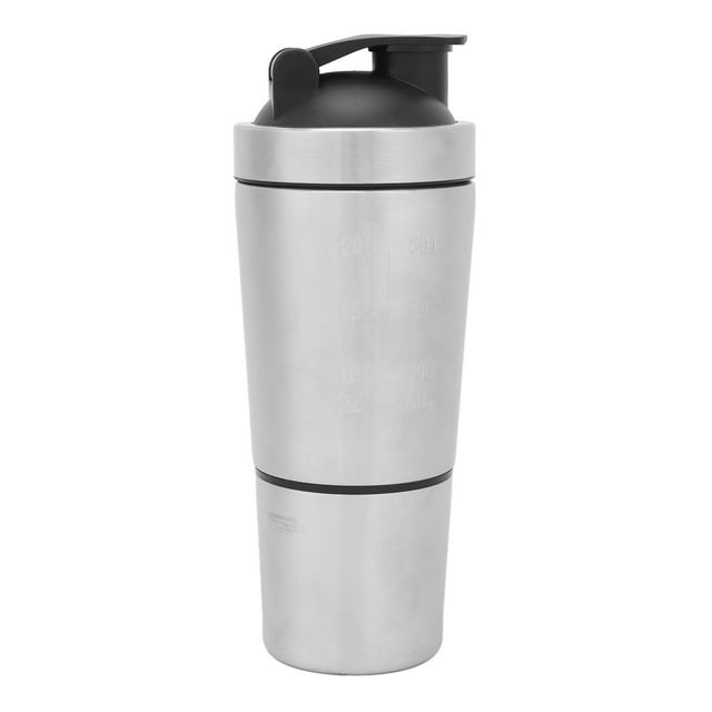 Botella Coctelera De Proteínas, Sección Doble De La Taza Coctelera De Mezclas Con Báscula Para Gimnasio