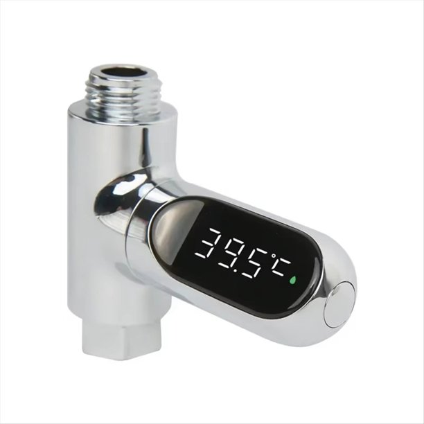 Termómetro de Ducha con Pantalla LED para el Hogar, Medidor de Temperatura de Flujo de Agua Autogenerado.