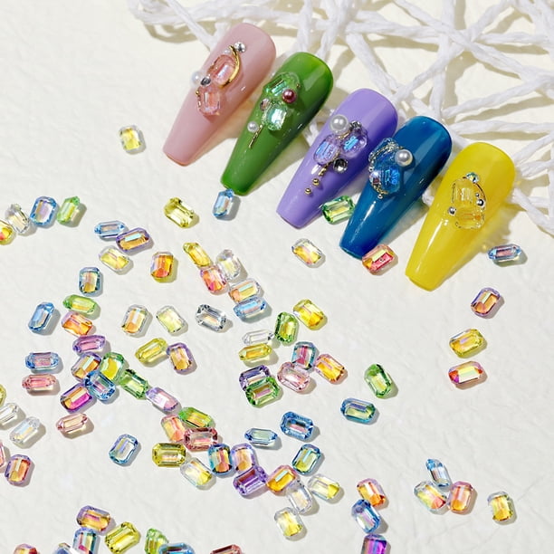 unbranded Accesorios Para Manicura Con De Diamantes De Resina Variados
