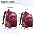 thumbnail image 3 of Honeii Surreal Pink Headphones Print Canvas College Laptop Backpack, Durable Rucksack Travel Notebook Bag School Backpack Book Bag for Men Women-Small, 3 of 7