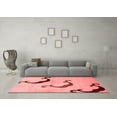 thumbnail image 3 of Ahgly Company Indoor Round Abstract Red Modern Area Rugs, 8' Round, 3 of 4