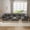 Khaki Black, variant on Oversized Modular Sectional Corner Couches with Tassel, 7 Seater Sofa Big Comfy Leopard Chenille U Shaped Couches with 2 Throw Pillows and 6 Lumbar Pillows, Movable Ottoman,Brown black