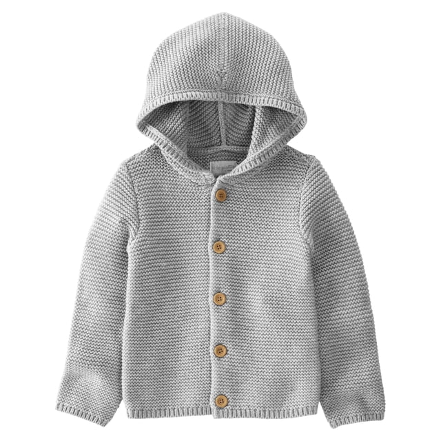 Cárdigan little planet by carter's Baby de algodón orgánico 6M gris