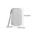 thumbnail image 3 of Digital Accessory Storage Bag, Multi Layer Portable Organizer for Hard Drive Power Bank Earphones, Waterproof Travel Case with Handle Compact Lightweight, Gray, 3 of 6