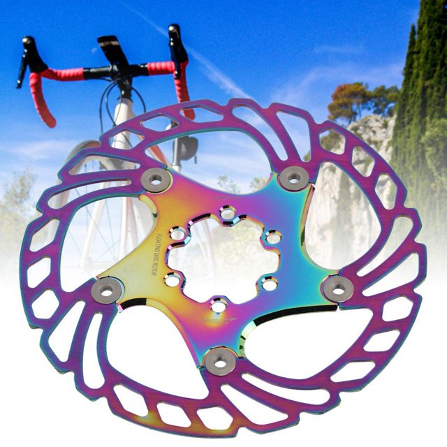 Herwey Bike Disc Brake Rotors 6 Nails Cycling Accessory for Mountain Bicycle Plating Color