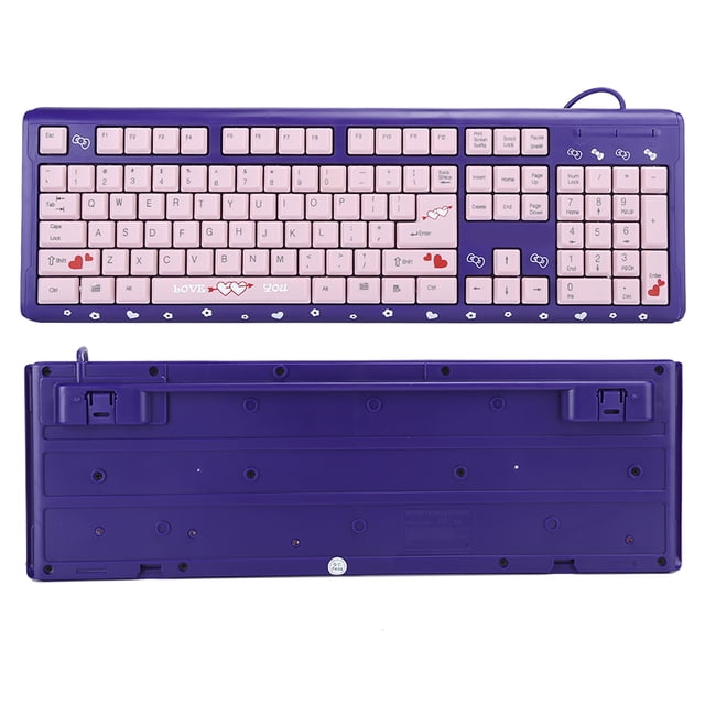 Keyboard, USB Wired Silent Keyboard with Adjustable Bracket and Design, for Laptop Computer Home Office Game