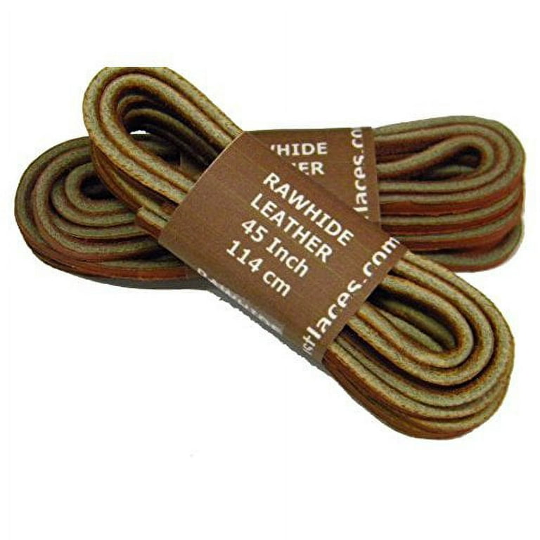 TAN Replacement Boat Shoe Leather Shoelaces - 2 Pair Pack (45) 