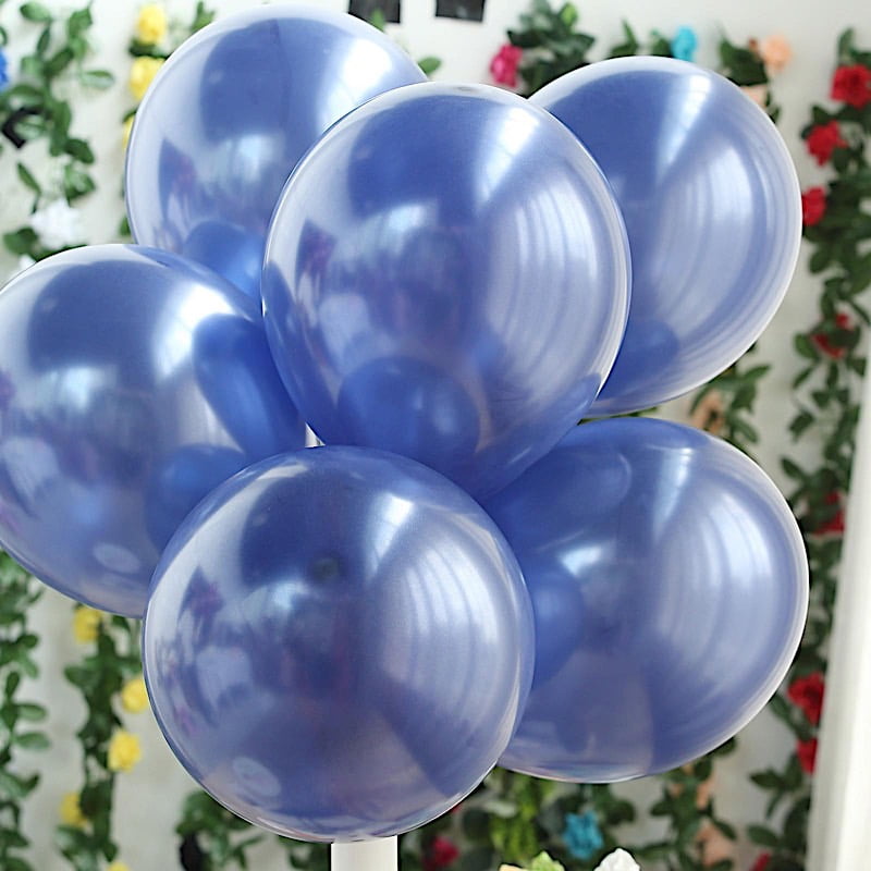 10 High Shine latex Chrome 12" Latex Helium Air Balloons Wedding Engagement 