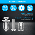 thumbnail image 4 of 40 Pcs Hollow Door Anchors and Screws, Metal Cavity Fixing Core for 0-5mm Wall Sheet, 4 of 7