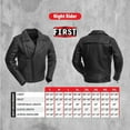 thumbnail image 3 of First Mfg Co - Night Rider - Men's Motorcycle Biker Riding Oxblood Leather Jacket - Medium - Action Back Armor Pockets Gussets Grommets Vented, 3 of 3