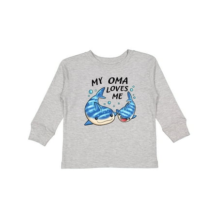 

Inktastic My Oma Loves Me- Whale Shark Gift Toddler Boy or Toddler Girl Long Sleeve T-Shirt