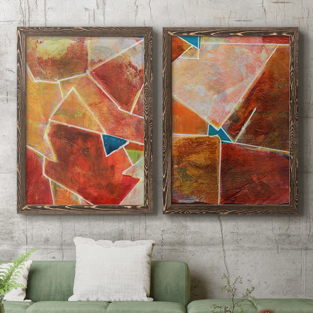Primary Connection VII - Premium Framed Canvas 2 Piece Set - Ready to Hang