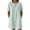 02# Green, variant on Dress for Women Ihhxva Loose Fit Striped Button with Pockets Relaxed Summer Casual V-Neck Flowy Shift Top Cotton Beach Vacation S-3XL