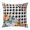 Orange Blue Black, variant on Throw Pillow Covers, Orange Blue Grey Fall 16x16 Pillow Covers for Couch/Sofa/Bed, Thanksgiving Pumpkins Botanical Decorative Square Linen Cushion Pillowcase for Home Decor