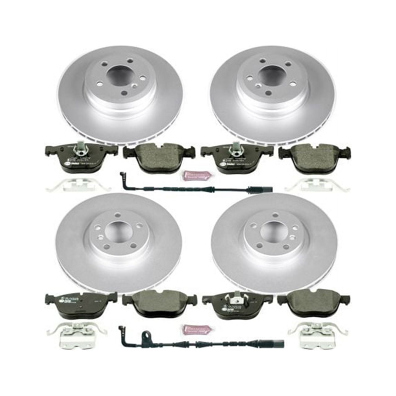 Power Stop Front and Rear Euro-Stop ECE-R90 Certified Brake Pad and Rotor Kit ESK6060