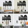 thumbnail image 6 of Squirrel Flowers Coat Rack Wall Mount Wood Black Animal Key Hangers for Wall 11.8×7.9inch Decorative Gift Wooden Wall Key Rack Organizer 5 Alloy Hooks for Bedroom Kitchen Garage Entryway, 6 of 9