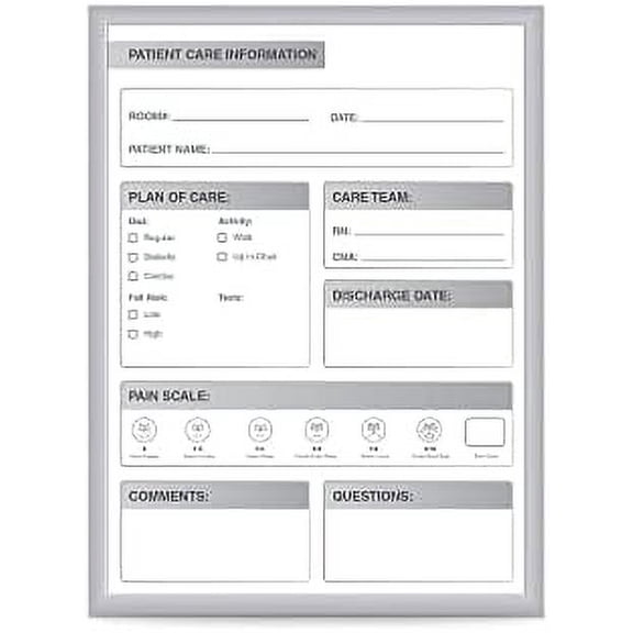Ghent Patient Room Magnetic Whiteboard, 18-inch H x 24-inch W (GRPM311P-18)$$Office