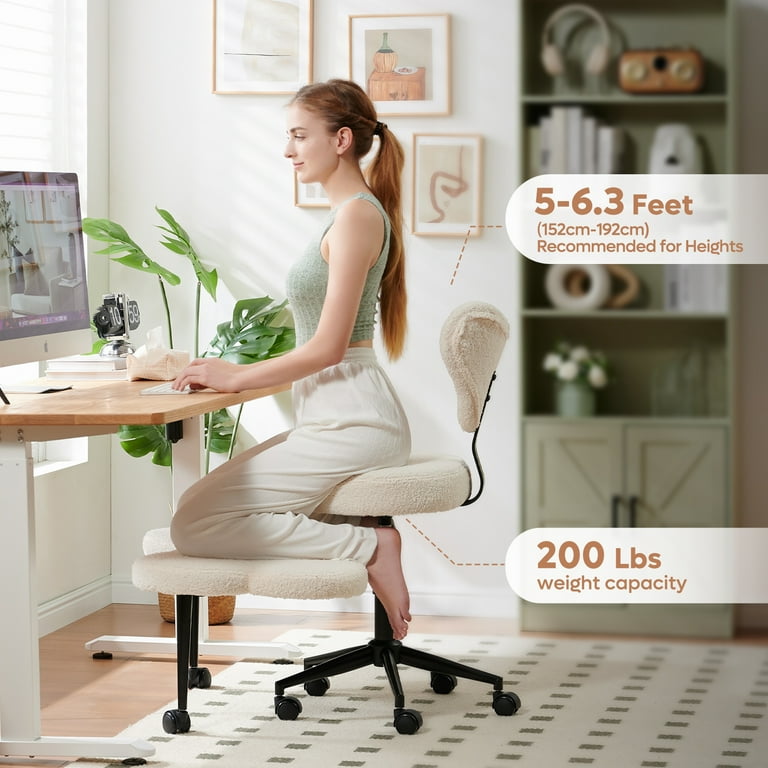 Pinmoco Ergonomic Cross Legged Swivel Chair, Adjustable Pinmoco Ergonomic Cross Legged Swivel Chair, Adjustable