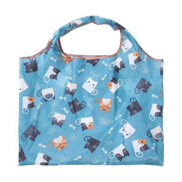 Bolsa de viaje carrito de compras portátil sin cremallera, bolso de flores plegable reciclable