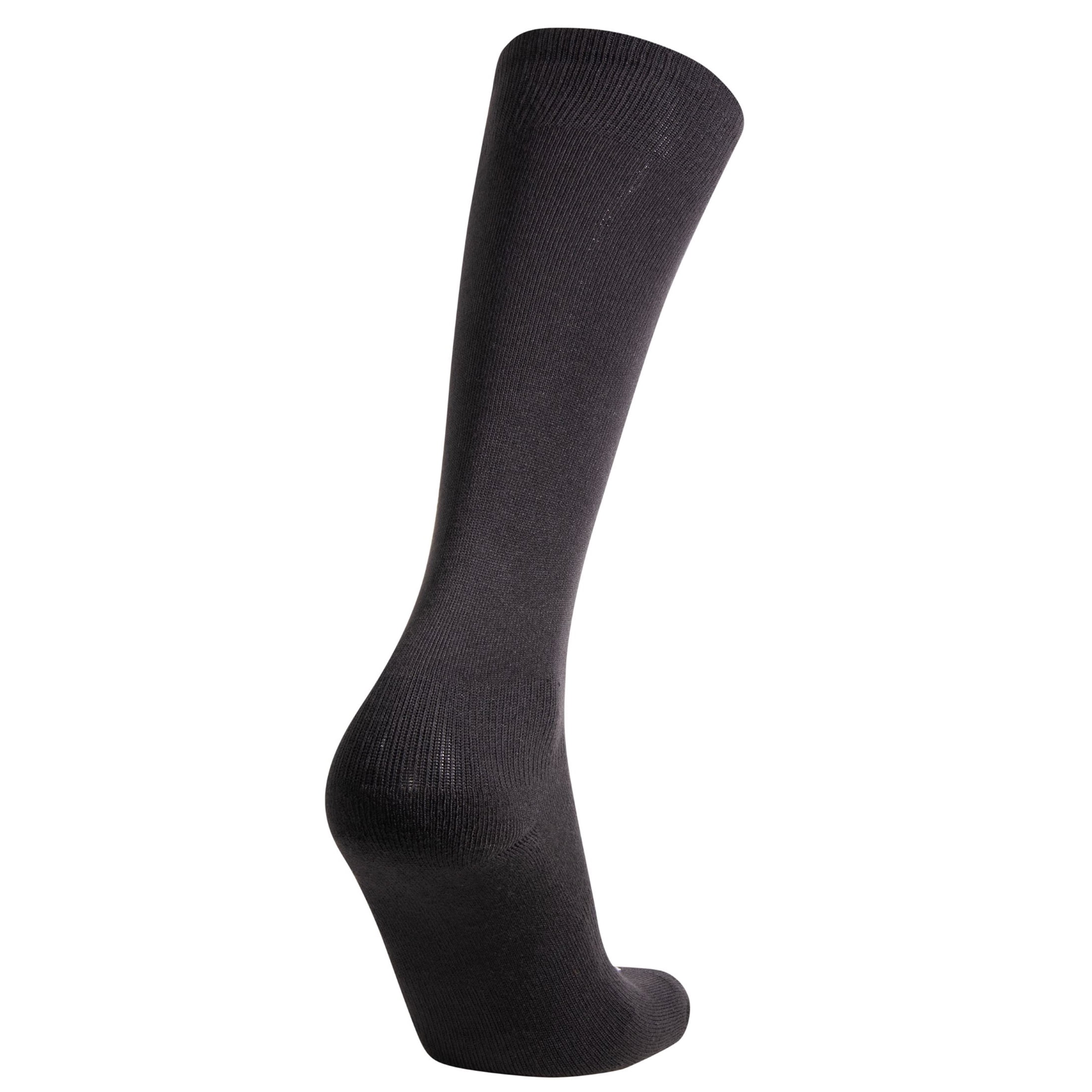 (6 pack) Athletic Works Unisex Baseball/Softball Socks, 2-Pair Pack, Black