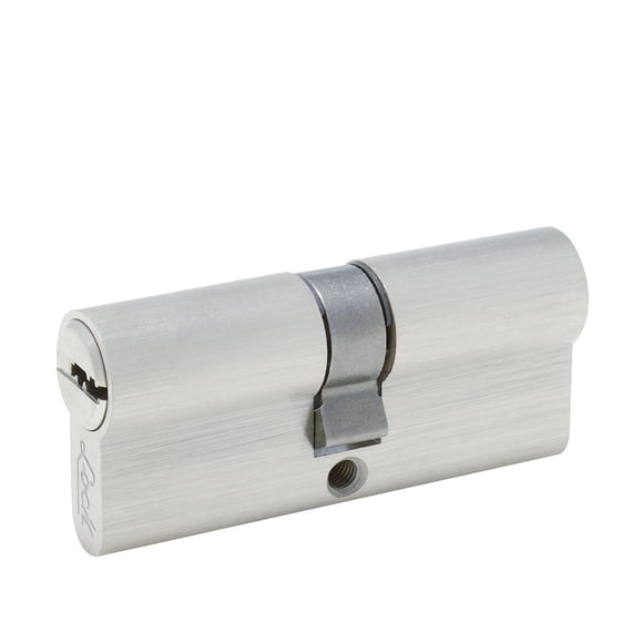 Cilindro europeo Lock 70mm estándar y mariposa níquel satina LCM70ENS
