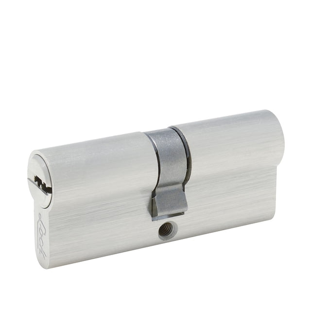 Cilindro europeo Lock 70mm ranura y mariposa níquel satinado LCM70NS