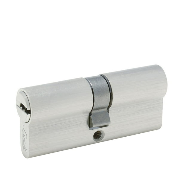Cilindro europeo Lock 70mm estándar y mariposa níquel satina LCM70ENS