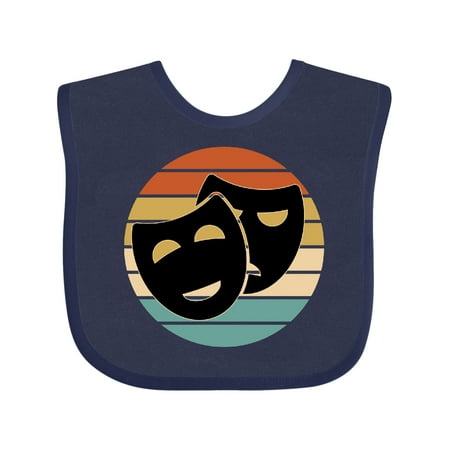 

Inktastic Theater Masks Acting Retro Sunset Gift Baby Boy or Baby Girl Bib