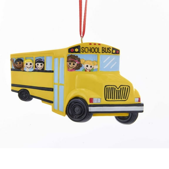 Kurt Adler-School Bus Personalizable Ornament