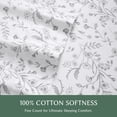 thumbnail image 3 of 100% Cotton Sheets King Floral Patterned - 600 TC King Sheets Deep Pocket up to 18", Crispy Percale Bed Sheets Soft Breathable Durable, 3 of 8