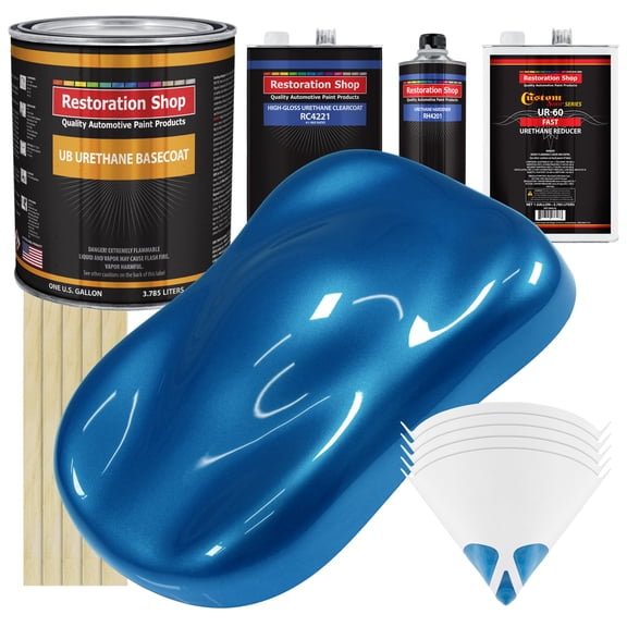 Viper Blue Pearl Gallon URETHANE BASECOAT CLEARCOAT Car Auto Paint FAST Kit