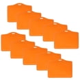 thumbnail image 4 of 10 Pièces ID Badges Porte-Cartes d'Identification en Cuir PU Badge Orange, 4 of 8