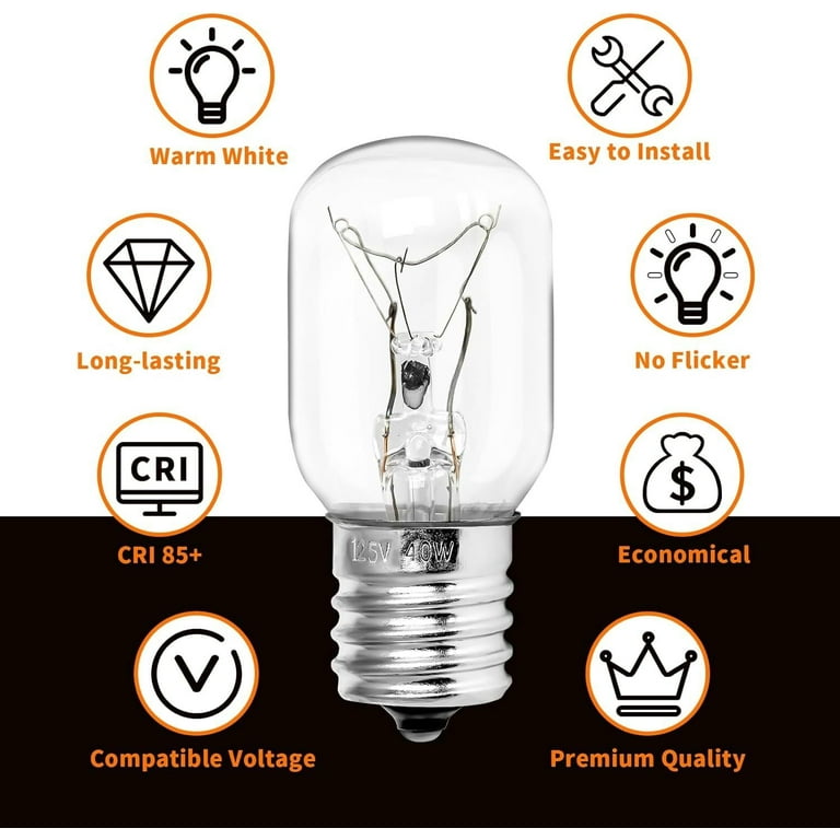 8206232A Bulb 40w 125v Microwave Oven Light -Under Hood Microwave