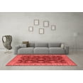 thumbnail image 3 of Ahgly Company Indoor Square Oriental Red Industrial Area Rugs, 5' Square, 3 of 4