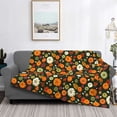 thumbnail image 2 of Fotbe Harvest Pumpkins Manta de Franela con Estampado, Manta Ultrasuave para Cama, Sofá, Auto, Hipoalergénica y Antibolitas-60"x50", 2 of 6