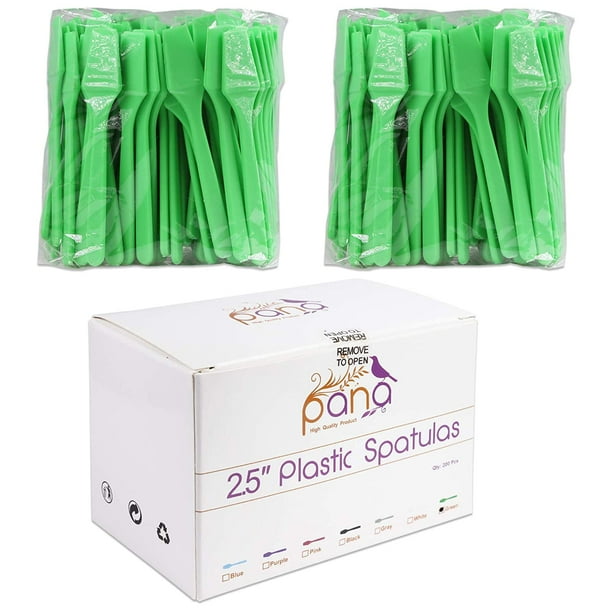 PANA 200 Pieces Cosmetic Disposable Plastic 2.5” Spatulas for Skin Care