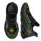 thumbnail image 1 of Zapatillas deportivas de malla con diseño de hojas para mujer, con plataforma antideslizante y estampado 3D de hojas de marihuana, para tenis con amortiguación., 1 of 6