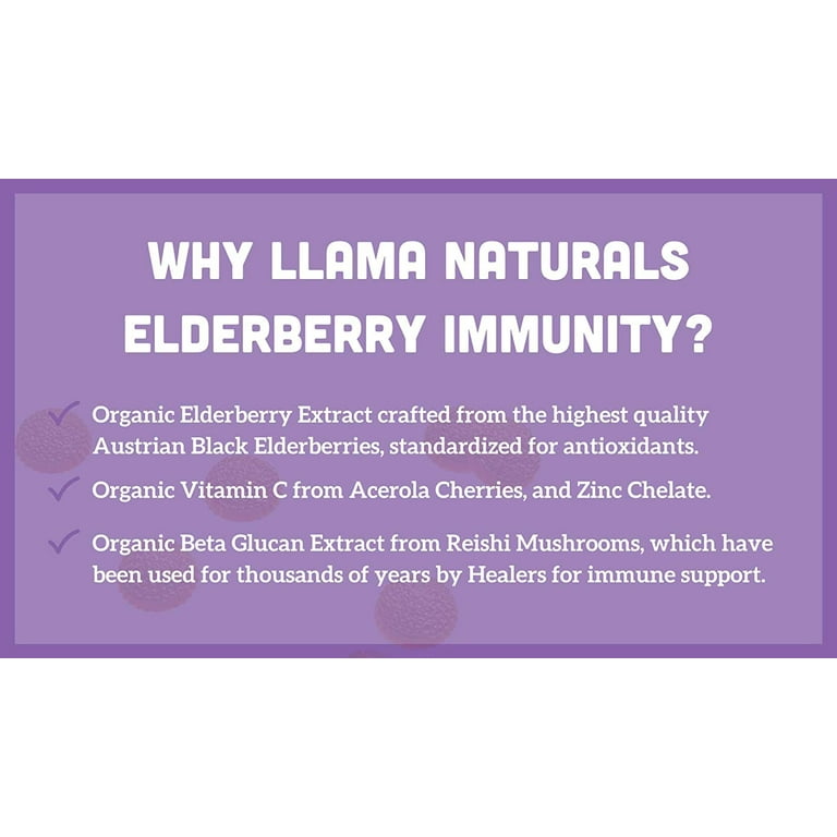 Llama Naturals Kids Elderberry Immunity Bites 